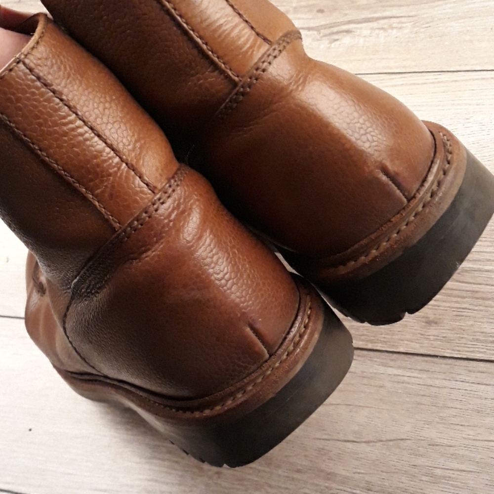 GRENSON Goodyear Brown Leather‎ Sz 11 G Mens Lace Up Split Toe Boots - Picture 8 of 12